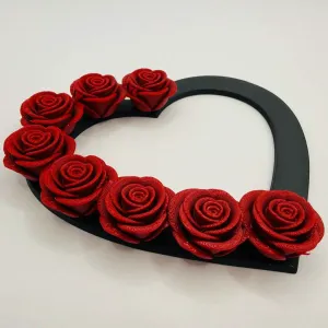 Rose heart stand decor