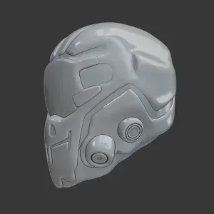 Sci-Fi Helmet – 3D Printable Model