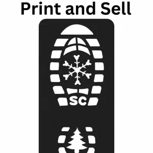 Santa Was Here Disney Footprint Stencil Christmas