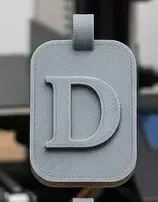 Pendant Tag Letter D