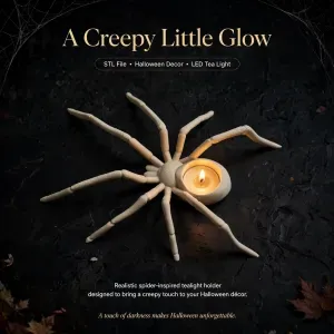 Halloween Spider Tealight Holder - Spooky Candle Holder