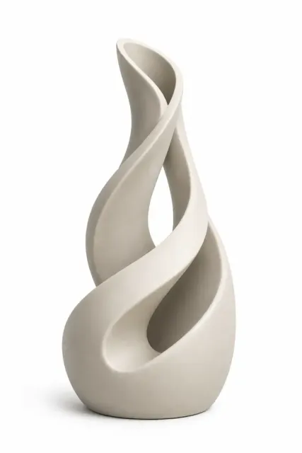 Flow Vortex Ribbon Vase - Modern Spiral Sculptural Planter — Фото 3 из 5