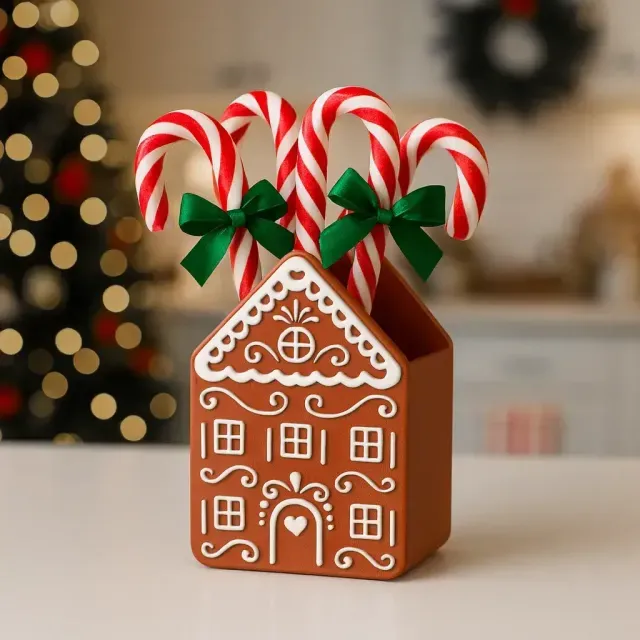 Gingerbread House Treat Box | Christmas Candy Cane — Фото 2 из 9