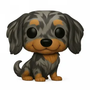 Funko Pop Dachshund long haired silver dapple
