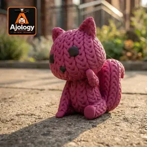 Cute Knitted Fox – STL & 3MF Files for 3D Printing