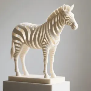 445 Hollow Zebra with Cutout Stripes – Full-Body 3D Model
