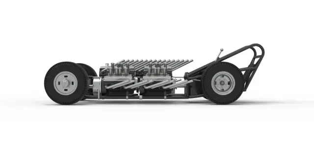 Vintage AWD Dragster Base Version 2 Scale 1:25 — Фото 6 из 9