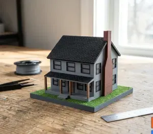 MyMiniCity - 2-Story Suburban House | 1:1000 Scale