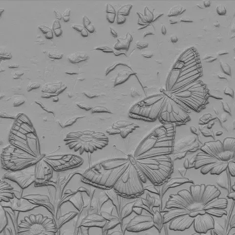 Butterflies - relief sculpture