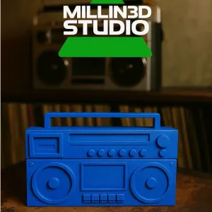 Retro Boombox Radio Cassette Tape Player Easy Print