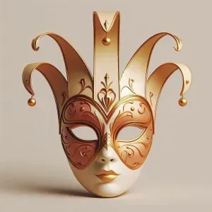3808 Venetian Carnival Mask Color 3D Model magic dog STL