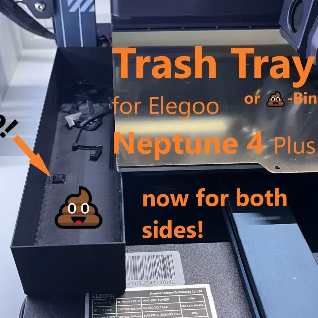 Trash Tray (Pooptray) f. EIegoo Neptune 3 & 4 Plus