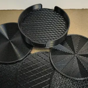 Infill Pattern Coasters with Caddies for 4, 6 or 8