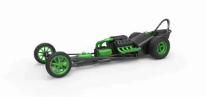 Front engine old school dragster with V8 V2 Scale 1:25