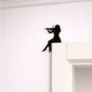 Violinist Silhouette Door Frame