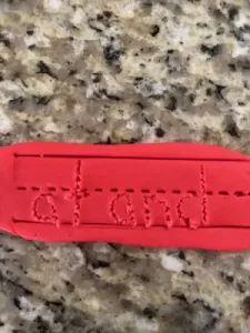 Handwriting Playdough Stamp