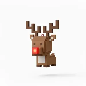 Pixel Christmas tree toy Christmas deer reindeer