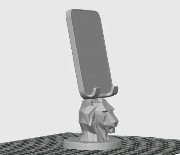 Lion (Lowpoly) - Phone Stand — Image 2 of 3