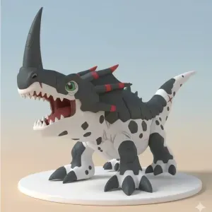 Monochromon Digimon Creature Model