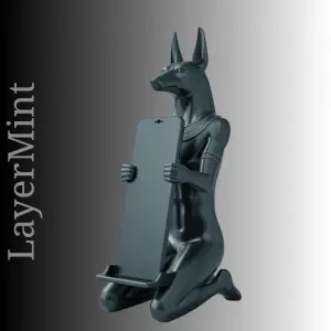 Anubis Phone Stand – Ancient Egyptian God 3D Model STL