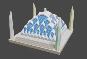 Al Jabbar Grand Mosque Miniature Simplified