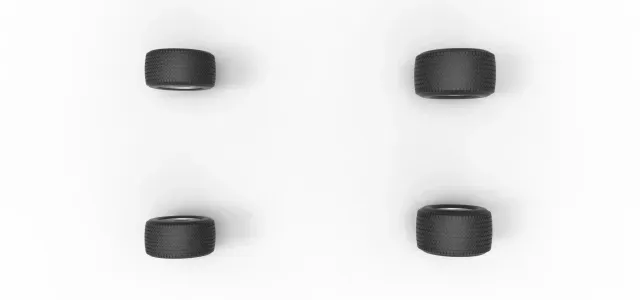 Wheel set of Northeast Dirt Modified stock car V4 Scale 1:25 — Image 6 of 9