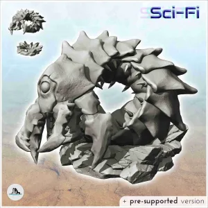 Alien creature coming out of the ground (34) - miniatures fi