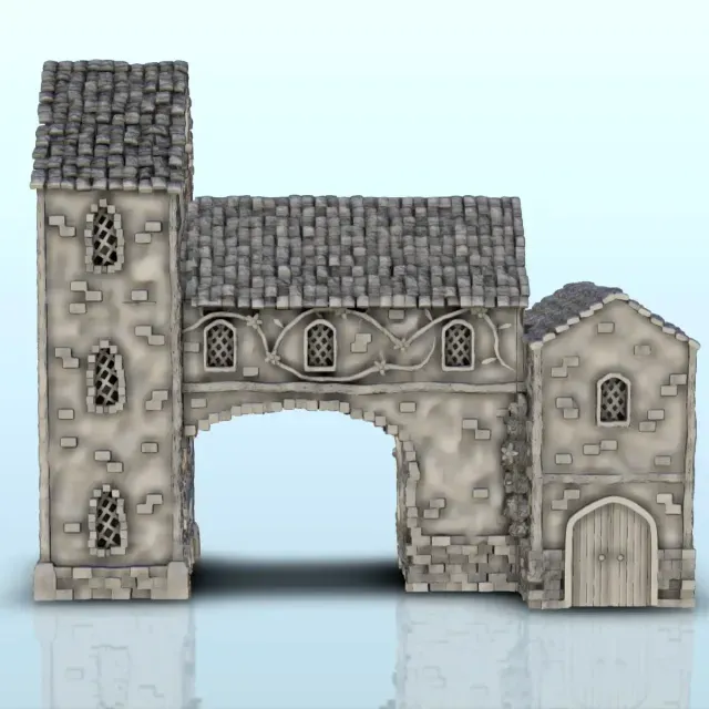 Large medieval house with vaulted passage (2) - miniatures w — Фото 4 из 9