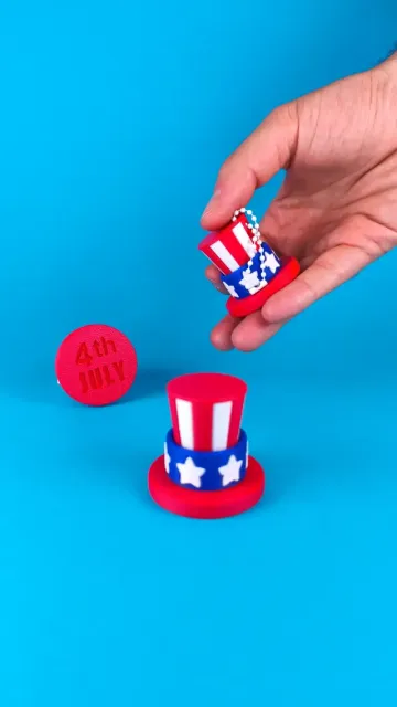 Uncle Sam Hat Clicker Keychain – 4th of July Edition — Фото 9 из 9
