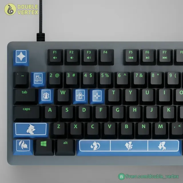 Genshin Impact Neuvilette Keycaps – OEM Profile STL Files — Фото 4 из 9