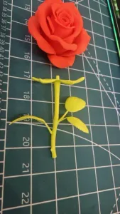 3D Printed Rose – Two-Color Decorative Model