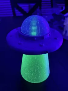 Alien UFO Saucer Glow-In-the-Dark Display