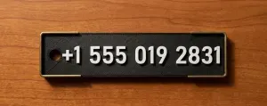 Adjustuble Usa Phone Number Keychain