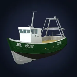 Classic Trawler Fishing Boat 3D Printable Model