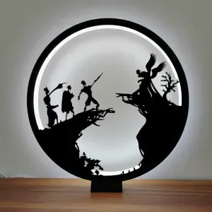 ⚡🪄 Deathly Hallows Ring Lamp Wall Art