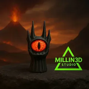 Colored Eye of Sauron Tower Lord of the Rings Statue Bust