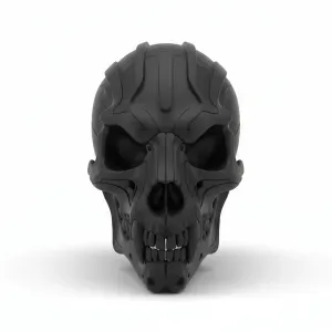 Cyber Reaper Skull Mask – Futuristic Gothic Wall Art