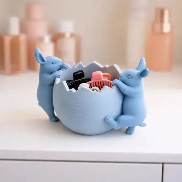 Easter Basket with Bunny | Cracked Egg with Rabbits — Image 5 of 9