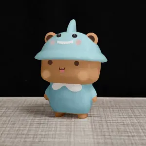 情侣熊系列-鲨鱼渔夫帽布布（Couple Bear-Shark fisherman hat_bubu）