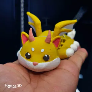 🐉 Shiba Inu Dragon – Flexi Print-in-Place/ no supports