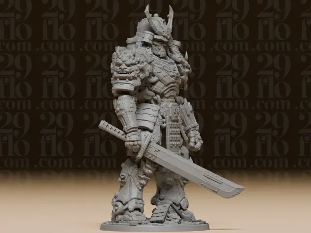 #188 Cyberpunk Mecha Samurai Statue - Futuristic Warrior — Фото 2 из 5