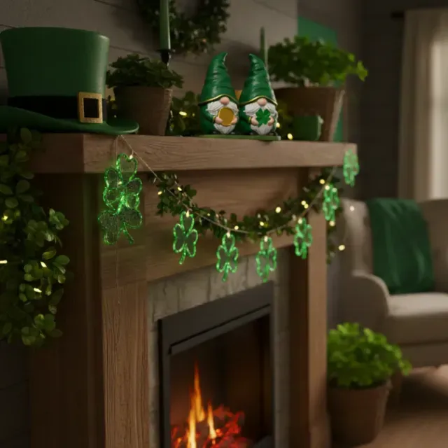 St. Patrick’s Day Gnome Irish Gnome Set Lucky Decor Figurine — Image 4 of 9
