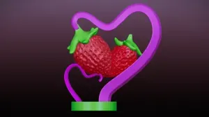 Love Fruits strawberries heart ❤️ stand