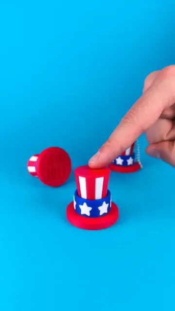 Uncle Sam Hat Clicker Keychain – 4th of July Edition — Фото 7 из 9