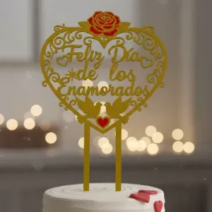 San Valentin Cake Topper
