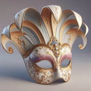 3887 Venetian Carnival Mask Color 3D Model magic STL