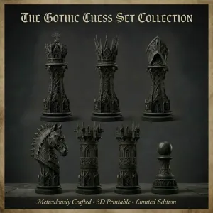 Gothic Chess Piece Limited Edition 3d Printable Collection