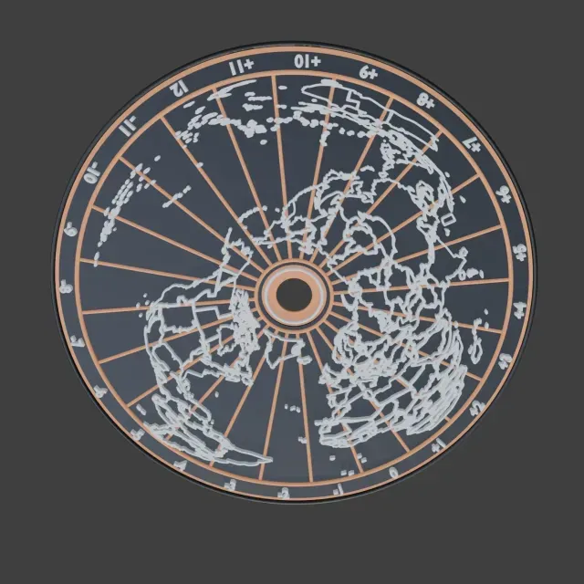 Minimal Original World Time Zone Wheel