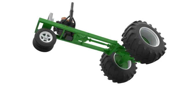 Vintage Small block Pulling tractor Base V2 Scale 1:25 — Фото 3 из 9