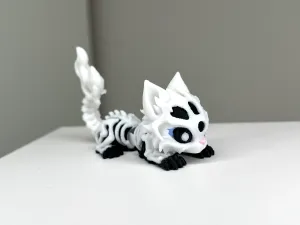 halloween skeleton cat flexi toy articulated cat